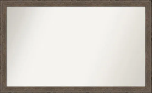 Miniatura 152 de Amanti Art Espejo de pared personalizado no biselado (24 x 27 pulgadas), marco estrecho de nogal chipre - varios tamaños personalizados - Espejo