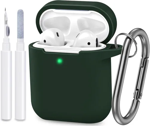 Miniatura 31 de Funda compatible con AirPods, cubierta protectora de silicona completa a prueba de polvo diseñada para Apple AirPods de 1.ª y 2.ª