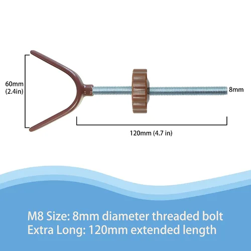Miniatura 2 de Adaptador de barandilla para puerta de bebé Varillas de husillo en Y - M8 (8mm) Pieza de repuesto de tornillo para puertas de seguridad para bebés