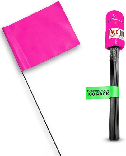 Miniatura 20 de Banderas blancas para marcar el patio, banderas invisibles de 4 x 5 x 15 pulgadas para perros, paquete de 100 unidades, marcador de entrenamiento