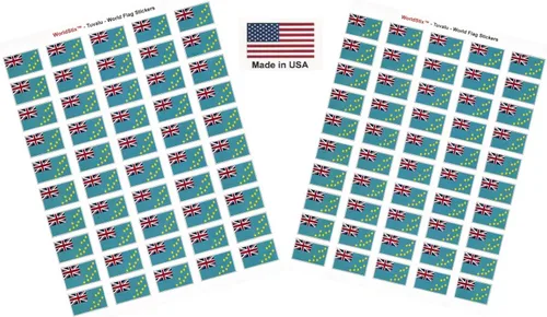 Miniatura 73 de 100 calcomanías de la bandera de Alaska; 1.5" x 1" hechas en Estados Unidos, calcomanías autoadhesivas de la bandera del estado para álbumes