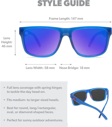 Miniatura 9 de Knockaround Torrey Pines - Gafas de sol polarizadas para hombres y mujeres, protección UV400 Victoria Lap / Moonshine
