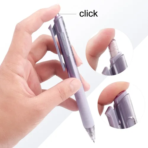 Miniatura 3 de NNY Bolígrafos de gel de tinta negra de 0.020 in con agarre cómodo para escritura suave, suministros escolares y de oficina (paquete de 6)