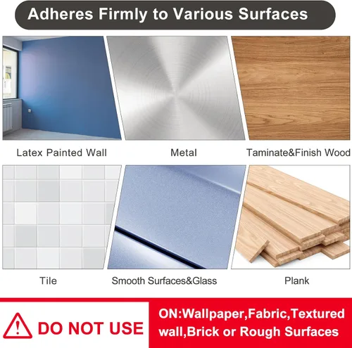 Miniatura 7 de Paquete de 18 pequeños ganchos adhesivos de pared, mini ganchos transparentes con tiras adhesivas, ganchos adhesivos libres de daños para colgar