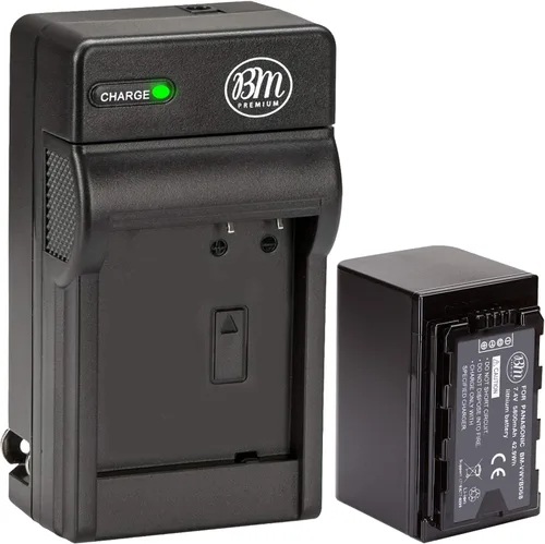 BM Premium VW-VBD58 Batería y cargador para Panasonic AG-VBR59, BGH1, HC-X1, HC-X1500, HC-X2000, AG-CX10, AG-CX350, AG-UX180, AG-AC30, AG-UX90,