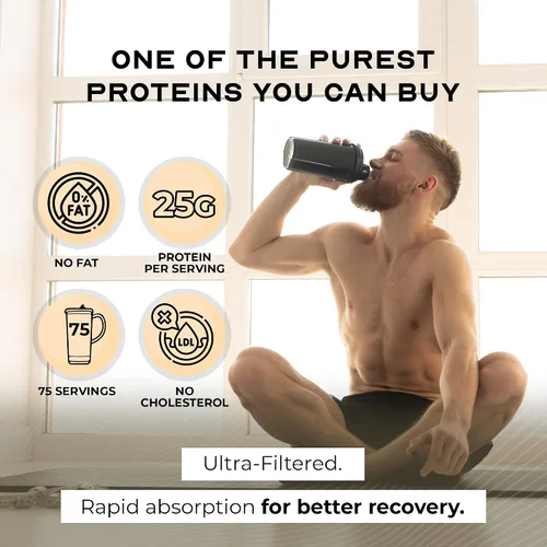 Miniatura 2 de Proteína de suero de leche aislada sin sabor, sin hormonas, Vainilla, 1