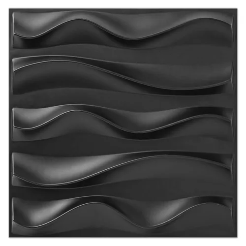 Art3dwallpanels Paquete de 33 paneles de pared 3D, elegantes azulejos de pared con textura ondulada, papel tapiz moderno de PVC para decoración de