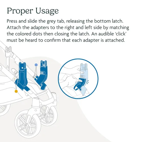 Miniatura 5 de UPPAbaby Adaptador inferior para cochecitos Vista, Vista V2, Vista-V3/Compatible con RumbleSeat V2+, moisés, Aria, Mesa V2 y Mesa Max, fijación