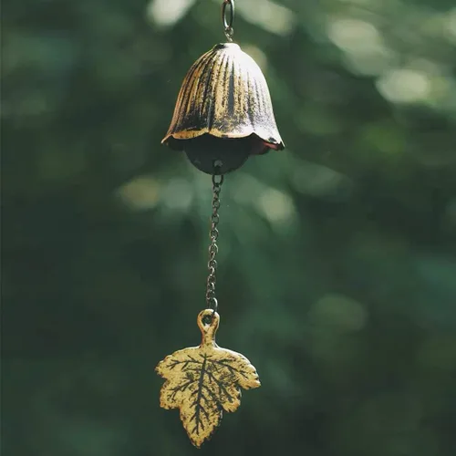 Miniatura 6 de 1 campanilla de viento tradicional japonesa de la suerte para exteriores, Iwachu de hierro fundido bendice templo, campanas de viento pequeñas