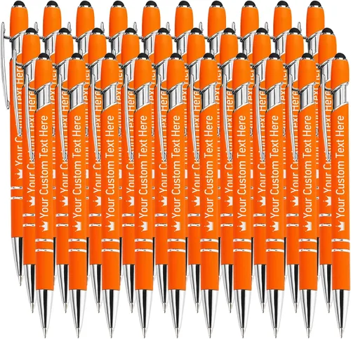Miniatura 88 de STREADVE Bolígrafos personalizados personalizados con nombre grabado, logotipo, texto, bolígrafos de escritura suave, regalo personalizado para Negro