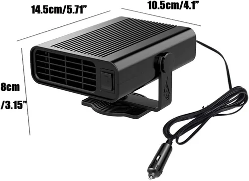 Miniatura 4 de CYDZSW Calentador de coche que se conecta al encendedor de cigarrillos 12 V 120 W, calentadores interiores portátiles 2 en 1 con calefacción