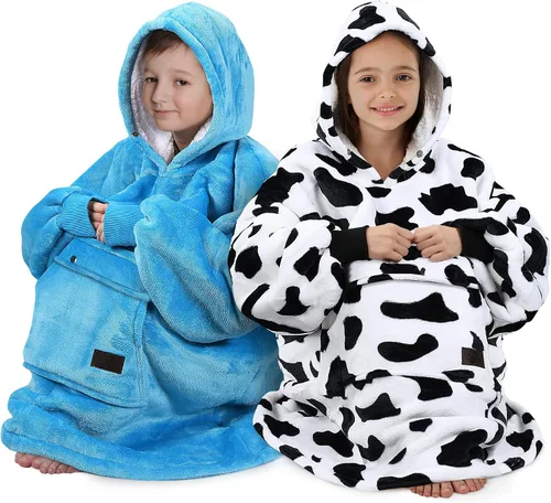 Miniatura 4 de Catalonia Sudadera tipo manta con capucha para niños, sudadera de sherpa extragrande para adolescentes jóvenes, idea de regalo Dálmata- Niños