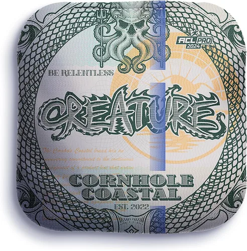 Miniatura 4 de Juego de 4 bolsas de maíz profesionales reguladoras para juegos de lanzamiento de cornhole, para todos los niveles de habilidad (criatura)