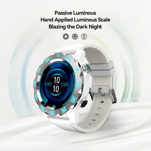 Miniatura 17 de KAVVO Oyster - Mini reloj inteligente Bluetooth de 1.1 pulgadas para mujer, pantalla AMOLED siempre encendida, bisel giratorio, rastreador