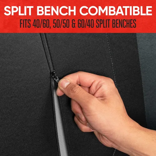 Miniatura 7 de Motor Trend Juego completo de fundas de asiento de automóvil negras y grises, fundas de asiento delantero y funda de asiento trasero, compatible