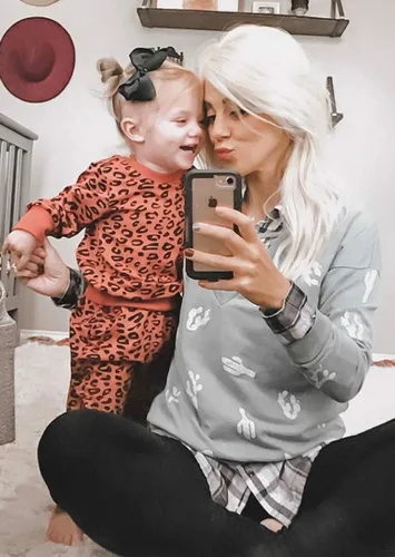 Miniatura 2 de Conjunto de ropa con estampado de leopardo para niñas pequeñas, camiseta de manga larga y pantalones, 2 piezas