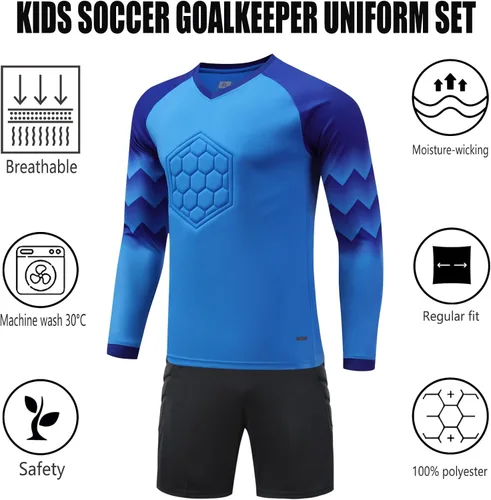 Miniatura 3 de Camiseta de portero de fútbol para niños, camiseta de manga larga para entrenamiento, uniformes juveniles
