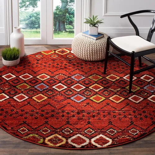 Miniatura 51 de SAFAVIEH Amsterdam Collection Alfombra Decorativa - 2.3 pies x 4 pies, Negro & Multi, Diseño Marroquí Bohemio, Sin Desprendimiento y Fácil Cuidado