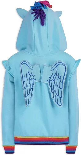 Miniatura 4 de My Little Pony Hasbro Rainbow Dash, Twilight Sparkle y Pinkie Pie - Sudadera con capucha y cremallera para niñas pequeñas