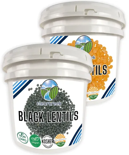 Miniatura 7 de CLEAR CREEK Lentejas Negras Lentejas Caviar o Beluga 25 libras Proyecto Verificado Sin OGM Kosher Vegano Sin Irradiar