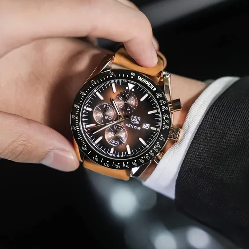 Miniatura 7 de Relojes para hombre, cronógrafo analógico de cuarzo, 30M, resistente al agua, luminoso, de cara grande, relojes para hombre, negocios, trabajo