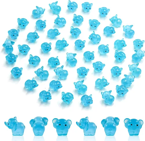 Miniatura 7 de 40 piezas de pequeños calamares luminosos de resina en miniatura, animales marinos en miniatura para decoración de acuario, jardín de hadas