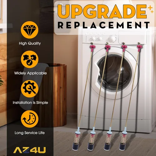 Miniatura 6 de El conjunto del amortiguador de varilla de suspensión de 4 piezas reemplaza DC97-05280S para Samsung WA48J7700AW/A2 WA48H7400AP/A2 WA48H7400AW/A2