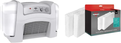 Vornado Evap40 Humidificador evaporativo de 4 galones con humidistato ajustable y 3 velocidades y mecha de humidificador de repuesto MD1-0002