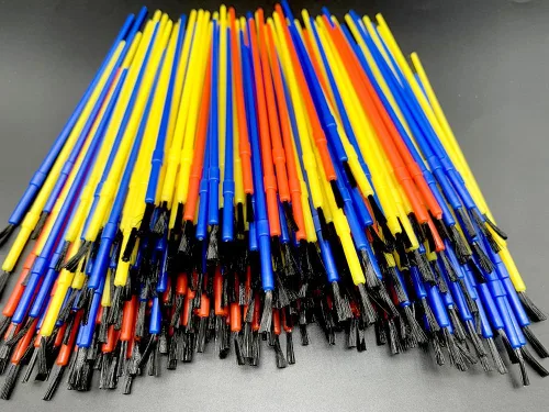 Juego de 150 pinceles de pintura de plástico, pinceles de pintura acrílica, pinceles de acuarela, kit de pintura de detalles coloridos, suministros