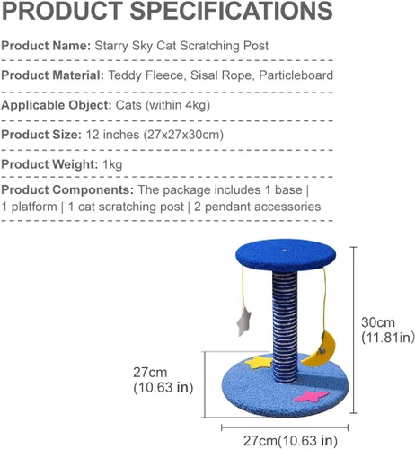 Miniatura 7 de Torre de árbol para gatos de cielo estrellado Mueble para gatos de varias capas con cápsula espacial Cama para gatos y casa para gatos