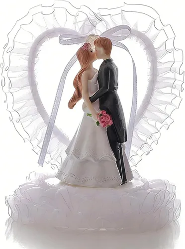 Miniatura 8 de Decoración de pastel de boda, figura de novia y novio, elegante decoración de pastel de resina para bodas, compromisos, aniversarios