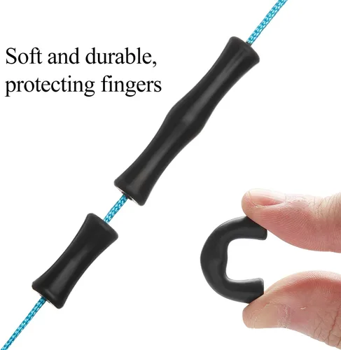Miniatura 5 de Sumind 6 juegos de guardias de dedo de cuerda de arco arco arco dedo protector para caza