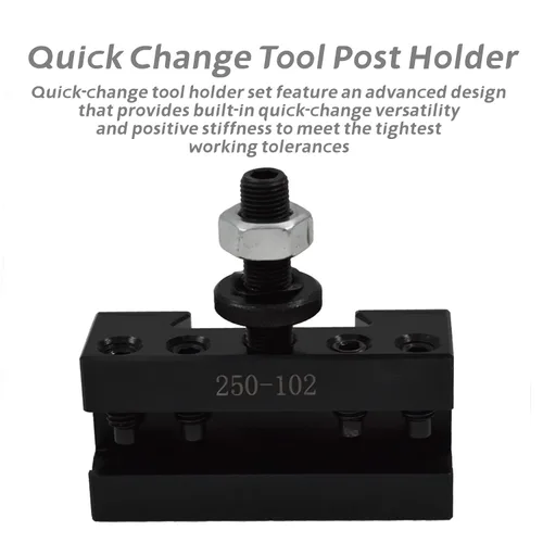 Miniatura 5 de waltyotur 2 piezas AXA Quick Change Tool Post 250-102 Tipo de cuña Poste de herramienta de cambio rápido 6-12 pulgadas Torno Swing