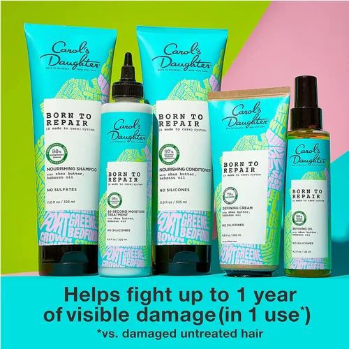 Miniatura 9 de Carol's Daughter Born To Repair - Aceite reviving para cabello seco dañado y todo tipo de rizos, fabricado con manteca de karité, 4.2 onzas líquidas