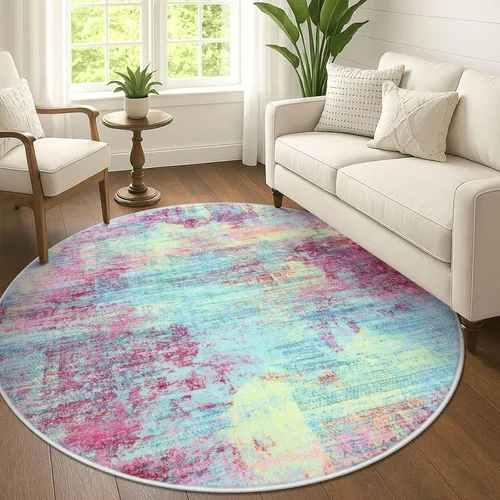 Miniatura 293 de IOHOUZE Alfombra pequeña abstracta de 2 x 3 pies, alfombra de entrada lavable para entrada interior, alfombras con respaldo de goma, alfombra gris