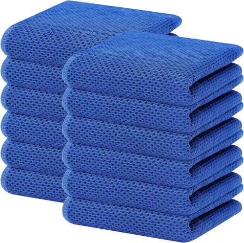 Miniatura 154 de Homaxy Paños de cocina de 100% algodón con tejido de gofre, ultra suaves, absorbentes, de secado rápido, 12 x 12 pulgadas, paquete de 6, amarillo