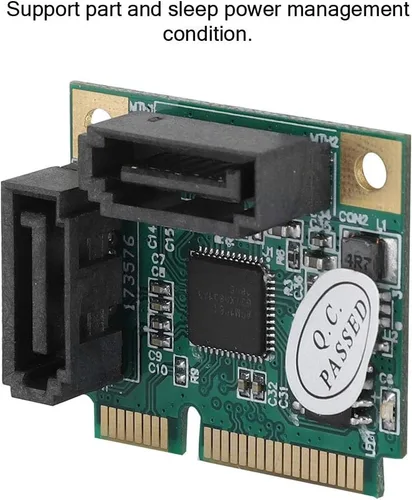 Miniatura 6 de Tarjeta controladora PCI Express a 3.0, adaptador Mini PCIe de 6 Gbps de alta velocidad con chip ASM1061 para expansión interna de disco duro