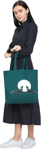 Miniatura 51 de Ecoright Bolsa de lona estética para mujer, bolsa grande con cremallera y bolsillo, bolsa de mano para mujer, para yoga, trabajo, playa
