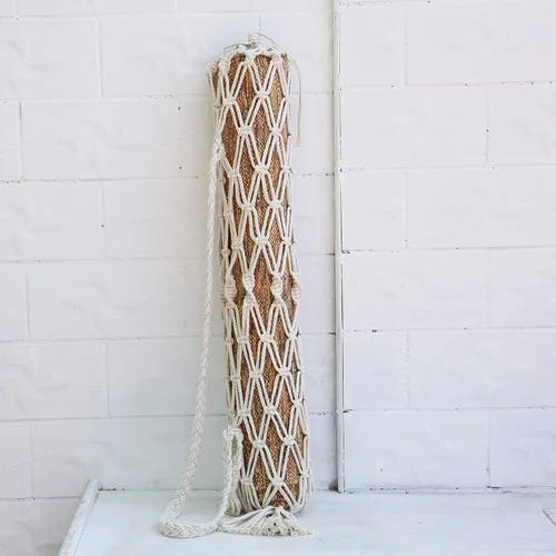 Miniatura 2 de Bolsa de transporte para esterilla de yoga de macramé, adecuada para la mayoría de las Beige