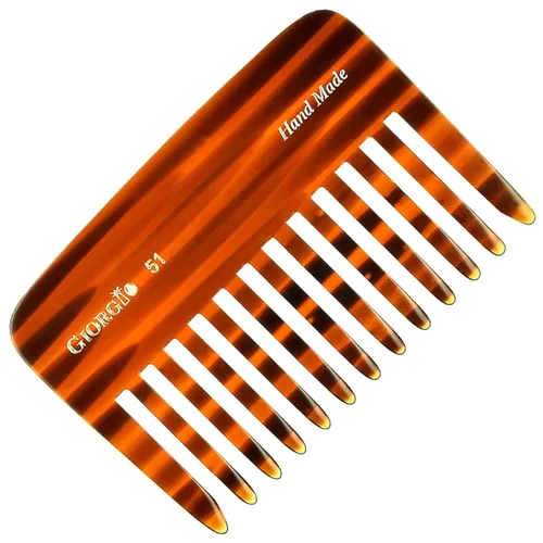 Miniatura 12 de Giorgio G51 Peines Desenredantes de Grafito para Bolso de Viaje Pequeño, Peine de Bolsillo de Dientes Anchos para Cabello Grueso Rizado Ondulado.