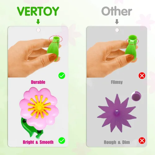 Miniatura 6 de VERTOY Juego de juguetes de construcción de jardín de flores para niñas de 3, 4, 5, 6 años, juegos de actividades educativas STEM y regalo de Verde
