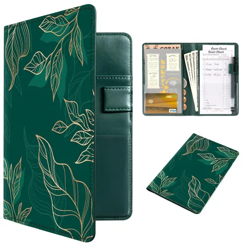 Miniatura 36 de CoBak - Libreta para meseros, organizador compacto con bolsillos transparentes y para dinero, portabolígrafo, se ajusta perfectamente al delantal