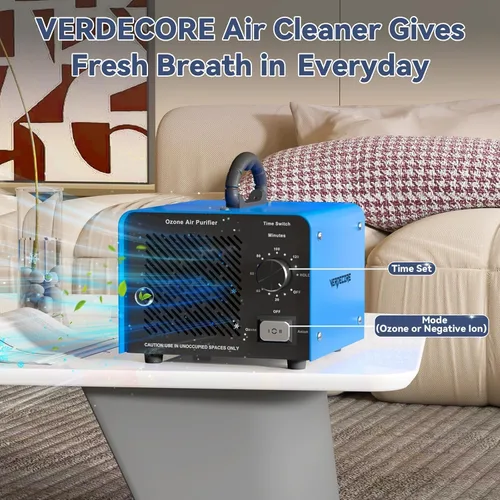 Miniatura 5 de Generador de ozono de 125,000 mg/h, máquina de ozono de alta capacidad y purificador de aire de iones negativos, ionizador de aire O3, eliminación