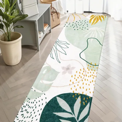 Miniatura 37 de Lahome Alfombra de pasillo rosa - Alfombra de 2x7, alfombra antideslizante lavable para baño, alfombra ligera para piso, alfombras para pasillo
