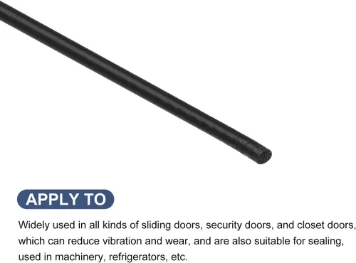 Miniatura 5 de METALLIXITY Tira de sellado de goma de espuma (0.079 in de diámetro x 19.7 ft de largo), 1 unidad, tira redonda de goma EPDM para reparación