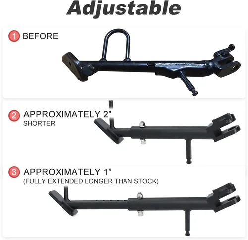 Miniatura 3 de Xitomer Compatible con V-Strom 650 DL650 2012-2026 Soporte lateral grande ajustable para motocicleta de 2 pulgadas