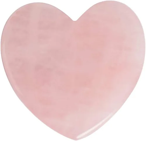 Healifty Herramienta Gua Sha en forma de corazón, tabla de raspado de jade de 3 pulgadas para masaje facial y corporal, relajación y eliminación de