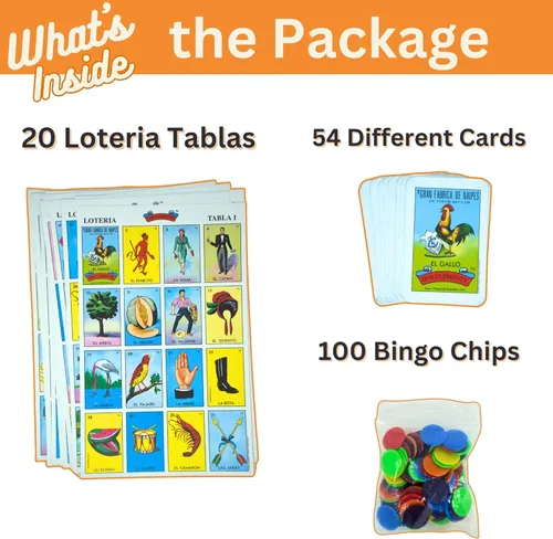 Miniatura 2 de El juego original de Loteria, Loteria Mexican Bingo, Loteria Mexicana, tarjetas La Loteria y fichas de bingo incluidas - 20 jugadores
