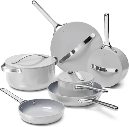 Miniatura 19 de Caraway Juego de utensilios de cocina de cerámica antiadherente (12 piezas) ollas, sartenes, tapas y almacenamiento de cocina, sin PFAS ni PFOA