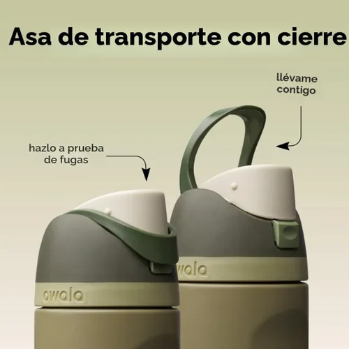 Miniatura 3 de Owala FreeSip - Botella de agua aislada de acero inoxidable con popote, botella de agua deportiva sin BPA, ideal para viajes, 24 onzas, todoterreno